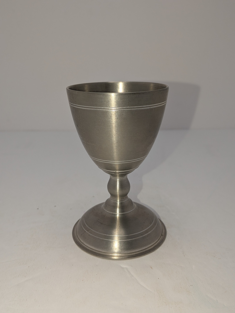 Vintage Swedish Pewter Egg Cup 4 Inches Tall 2.5 Inches Round
